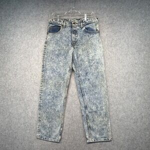 Vintage Levis 506 Acid Wash Jeans Men's 34x30 (Fits 32x29) Made in USA Blue